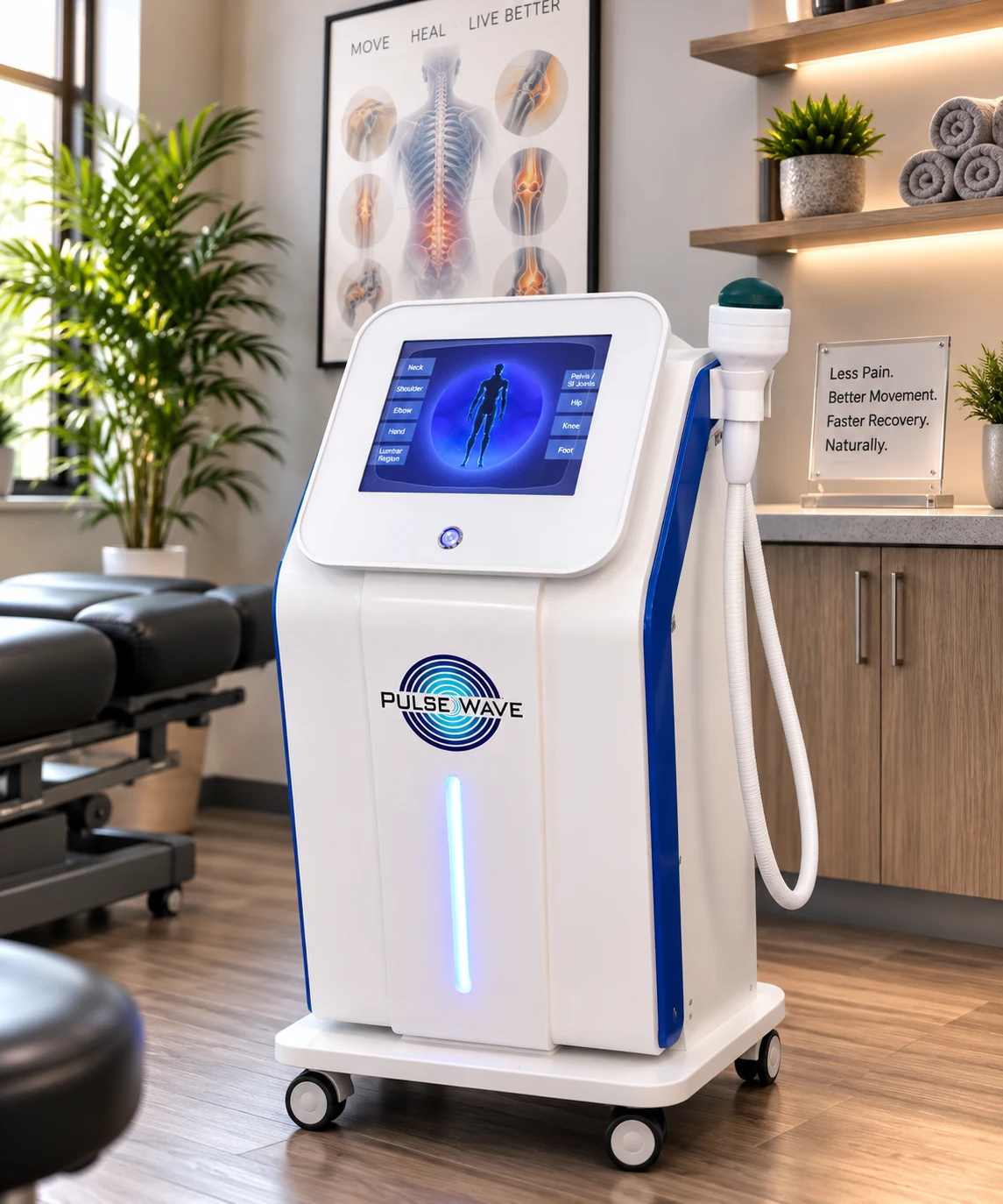 PulseWave shock wave therapy machine at Maryland Chiropractic & Physical Medicine in Edgewater, MD